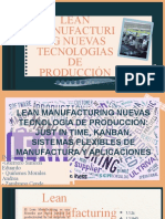 4 Lean Manufacturing Nueva Tecnología de Producción Just in Time, Canvas, Sistemas Flexibles de Manufactua