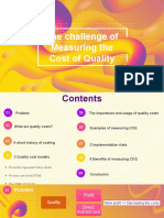 The Challenge of Measuring The Cost of Quality
