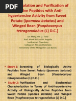 Download Survey isolation and purification of bioactive peptides with antihypertensive activity from sweet potato Ipomoea batatas and winged bean Psophocarpus tetragonolobus L DC by UPLB Office of the Vice Chancellor for Research and Extension SN53393556 doc pdf