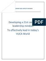 Developing Leadership Mindset in A VUCA World