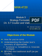 Strategy Formulation Ch. 5-7 Coulter and Viable Vision