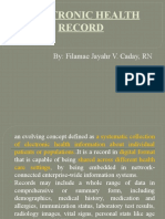 Electronic Health Record: By: Filamae Jayahr V. Caday, RN