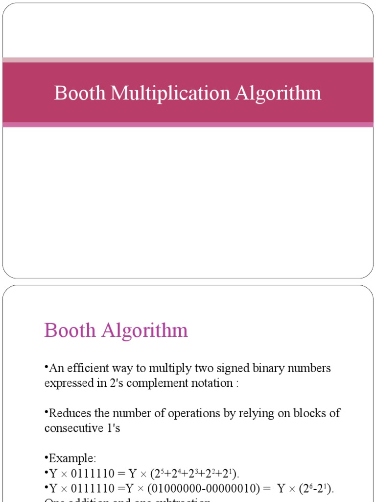 15-Booth Multiplication Algorithm | Download Free PDF | Multiplication ...