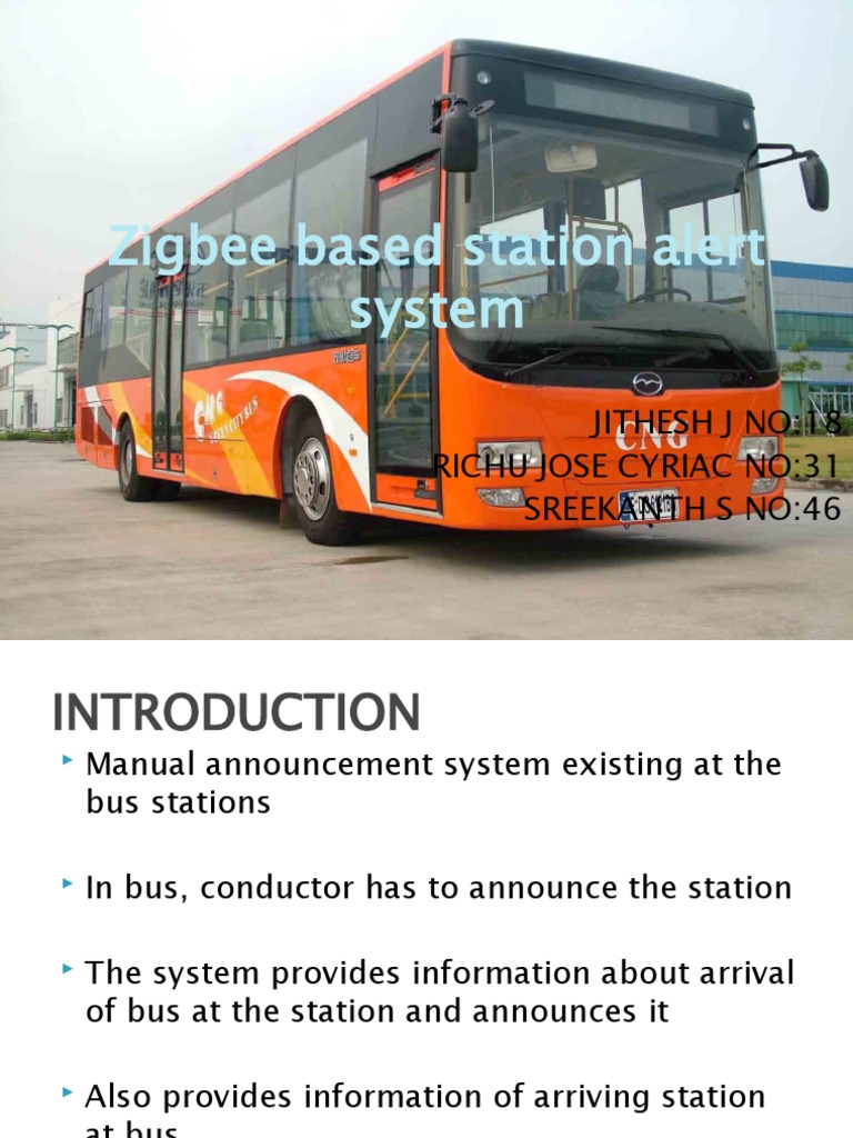 Zigbee Bus Station Alert System | PDF | Wireless | Microcontroller