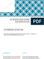 SUBSISTEM SDM KESEHATAN Kedkom