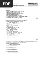 8 Grammar, Vocabulary, and Pronunciation B: Grammar 1 Underline The Correct Word