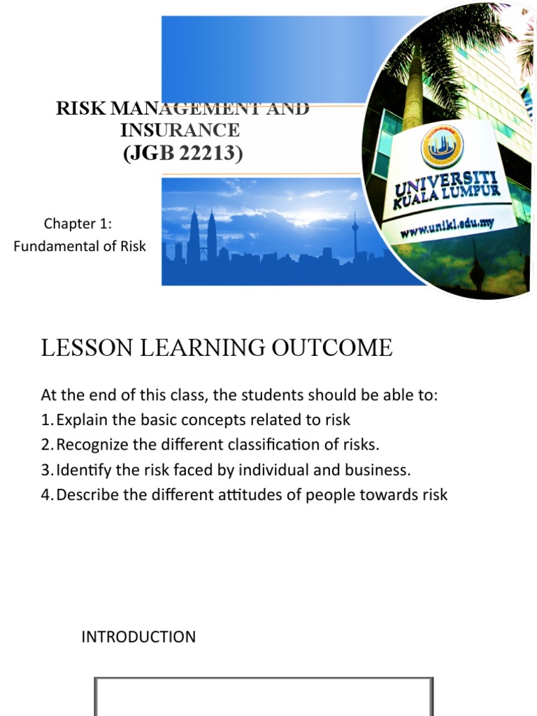 Understanding Fundamental Risks | PDF | Risk | Risk Aversion