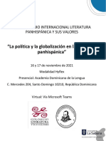 XVII Coloquio Internacional Literatura Panhispánica y Sus Valores