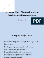 Introduction: Dimensions and Attributes of Investments