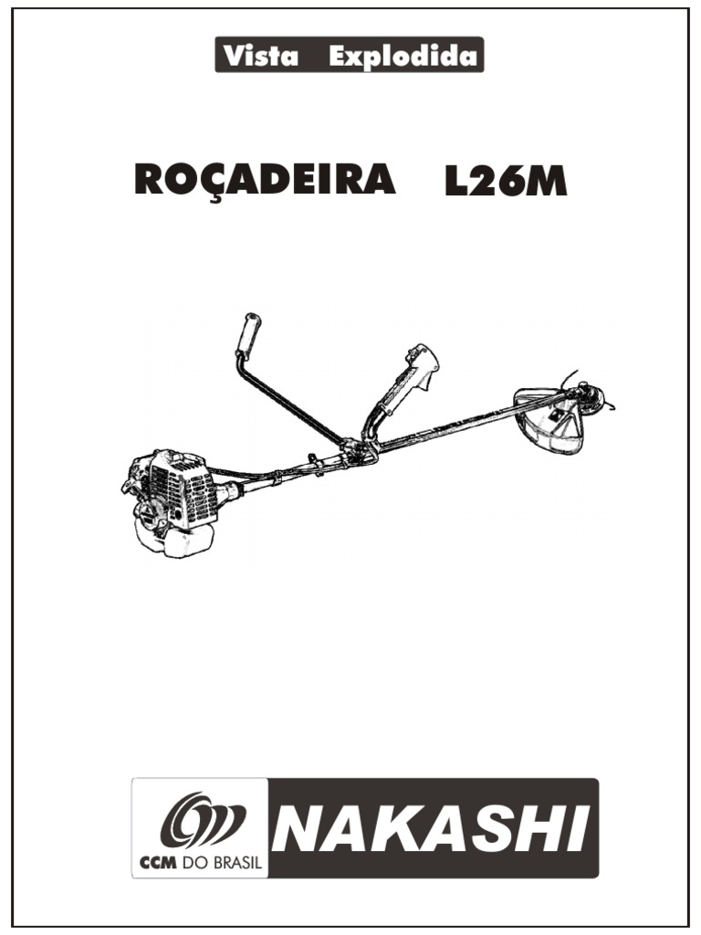 Vista Explodida Roçadeira Nakashi 26 | PDF | Pistão | Máquinas