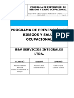 001 Programa Prevención de Riesgos y Seguridad Ocupacional R&V Ltda.