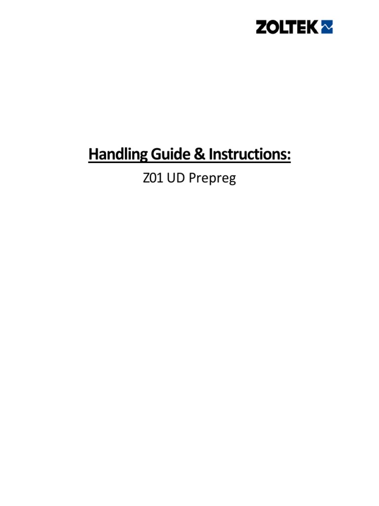 Handling Guide & Instructions:: Z01 UD Prepreg | PDF | Composite ...