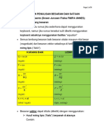 Panduan Penulisan Besaran Dan Satuan