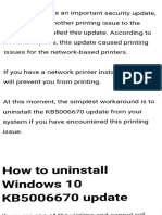 How To Uninstall Windows 10 KB5006670 Update