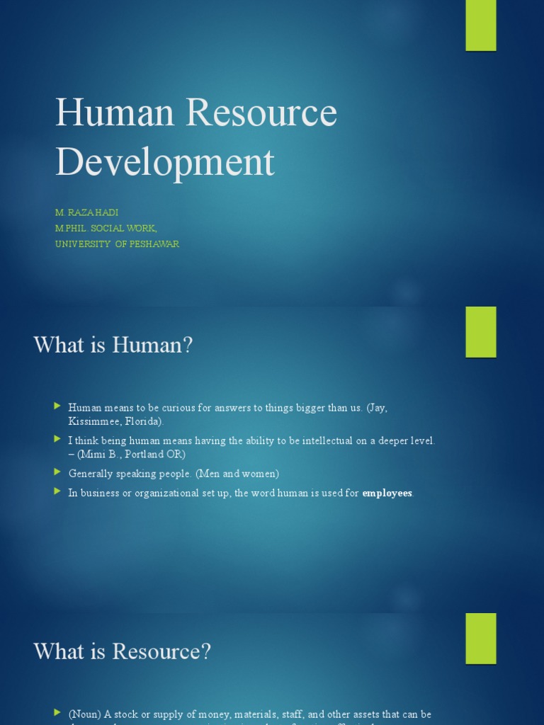 Human Resource Development (HRD) | PDF | Human Resources | Employment