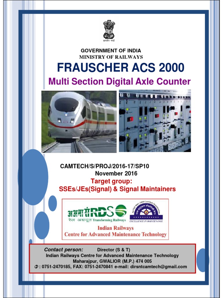 Pamphlet On Frauscher ACS2000 Multi Section Digital Axle Counter | PDF ...