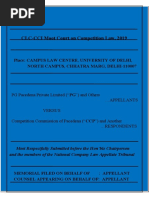 Memorials of The Appellant