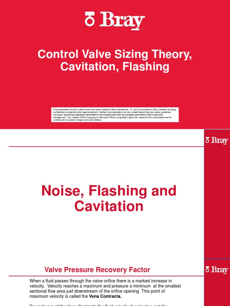 Control Valve Sizing Theory, Cavitation, Flashing PDF Pressure Valve