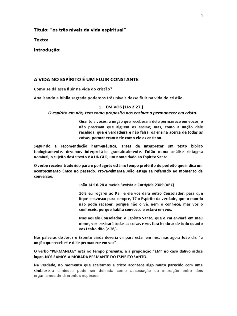 A Fusão e o Fluir Do Espirito | PDF | Jesus | Evangelho de João