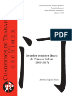CECHIMEX Inversion Extranjera Directa de China en Bolivia (2000-2017) Adriana Zapata Rosso