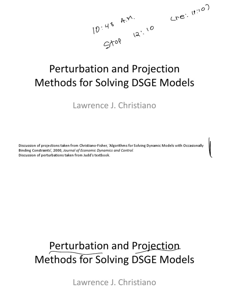 DSGE Model Solution Methods | PDF | Interpolation | Equations