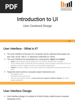 Introduction To UI: User Centered Design