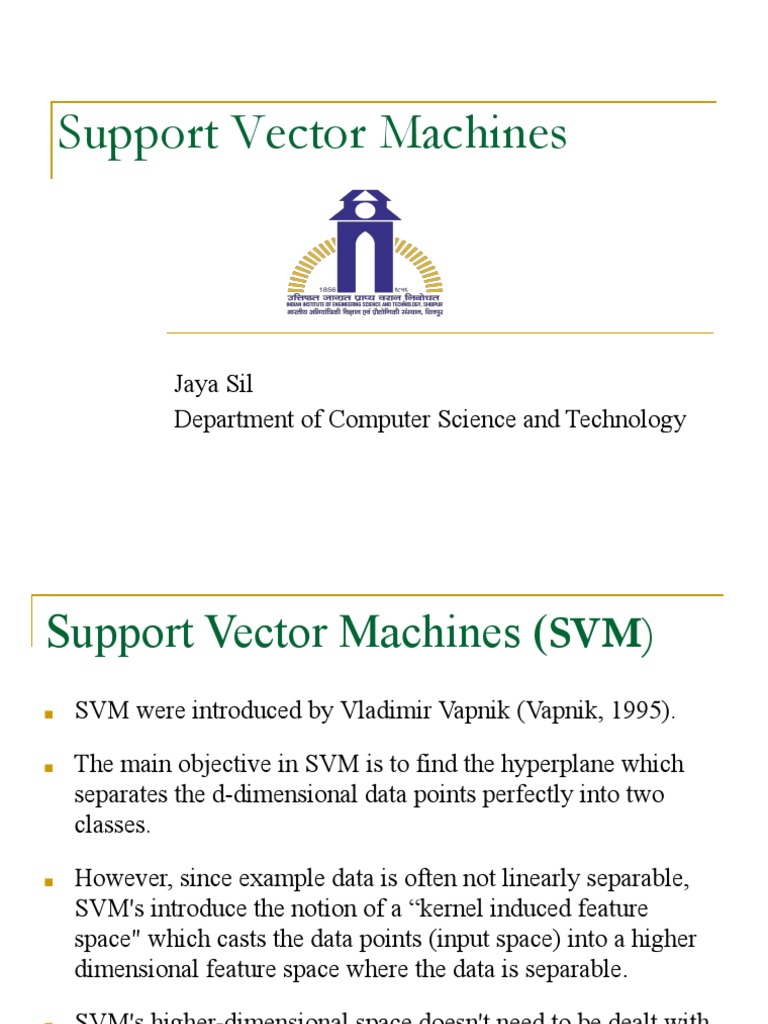 Support Vector Machine | PDF | Vector Space | Applied Mathematics
