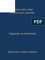 433.AlejandroDeAfrodisias BibliotecaAcercaDelAlmaYDelDestino Gredos