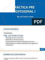 Práctica Pre Profesional I: Mg. July Chávez Lozada