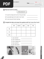 Unit 5 Reading and Writing: Read and Write The Animal