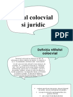 Stilurile Functionale Colocvial Si Juridic 