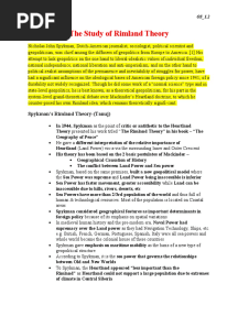 The Study of Rimland Theory