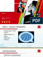 Week 4 Lecture 2 - Globalisation