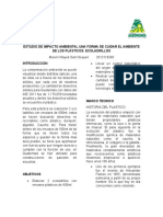 Estudio de Impacto Ambiental Una Forma de Cuidar El Ambiente de Los Plásticos