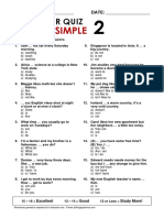 Present Simple: Grammar Quiz