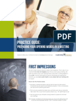 Guide Facilitation Preparing Your Opening Words Leadership Strategies