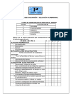 Evaluación y selección de personal guía