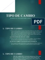 TIPO DE CAMBIO – MERCADO INTERNACIONAL DE CAPITALES