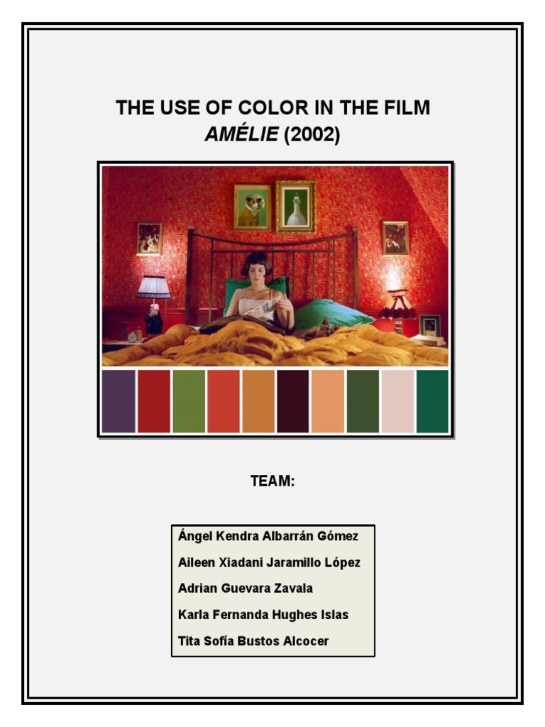Color Symbolism in Amélie Film | PDF | Color | Psychological Concepts