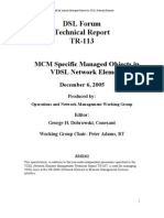 DSL Forum Technical Report TR-113: MCM Specific Managed Objects in VDSL Network Element