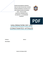 Valoración de Las Constantes Vitales