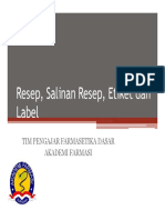3.resep, Salinan Resep, Etiket Dan Label (Revisi)