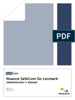 Nuance Safecom Go Lexmark: Administrator'S Manual