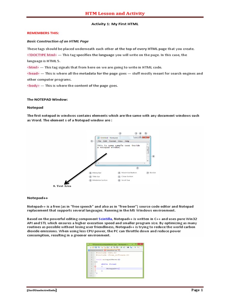 Activity in HTML | PDF | Html Element | Html image.