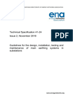 Design Installation Testing and Maintenance of Main Earthing Systems in Substations