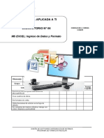 Lab 06 Microsoft Excel Ingreso de Datos y Formatos