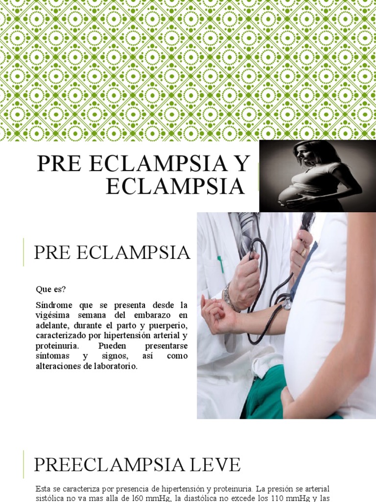 Pre Eclampsia y Eclampsia | PDF | Hipertensión | El embarazo
