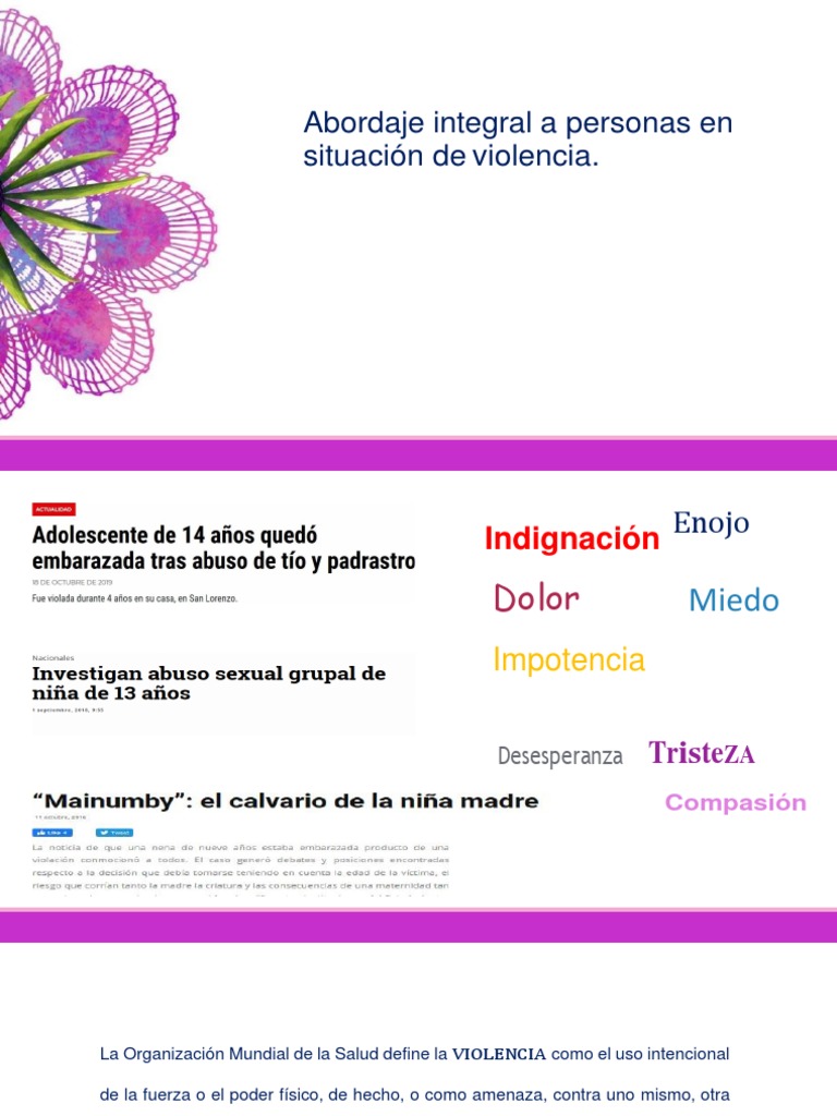 Abordaje Integral A Personas en Situacion de Violencia | PDF | La ...