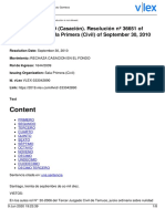 Causa No 1644 - 2009 (Casación) - Resolución No 36651 of Corte Suprema, Sala Primera (Civil) of September 30, 2010