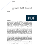 The Human Right To Health: Conceptual Foundations
